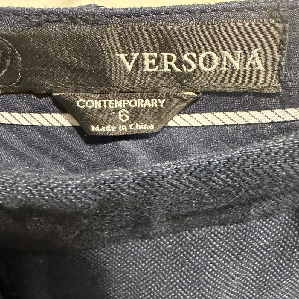 Gently Used Versona Navy Wide-Leg Chinos - Picture 2 of 5